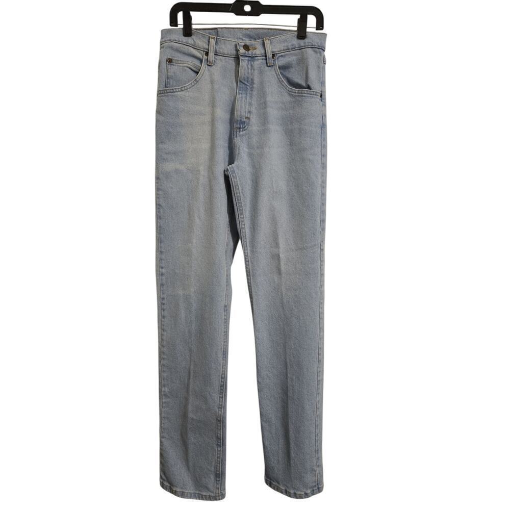 Wrangler Premium Quality Men’s Light Wash Straight Jeans Size 30x32 Denim